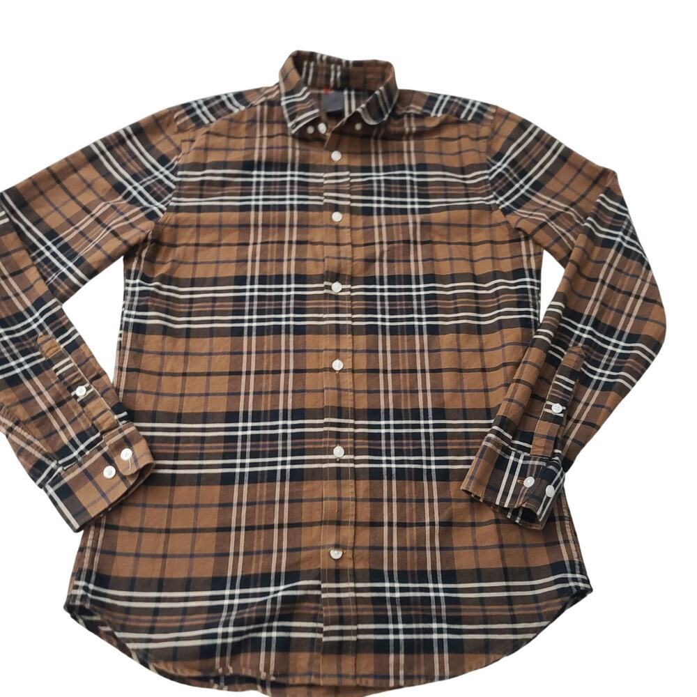 H&M lumberjack men's flannel button down long sleeve fall Size small plaid